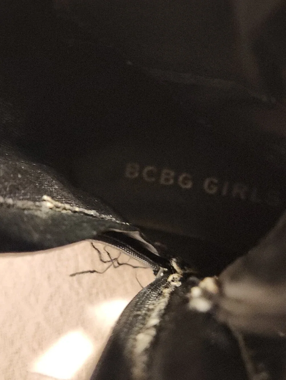 BCBG Kids Black Lace-Up Zipper Combat Boots